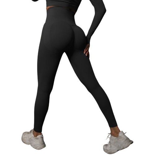 Damen Schwarz Scrunch Leggings